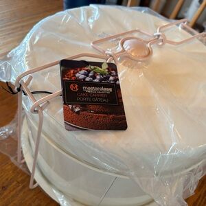 MasterClass Cake Carrier with Pink Accents